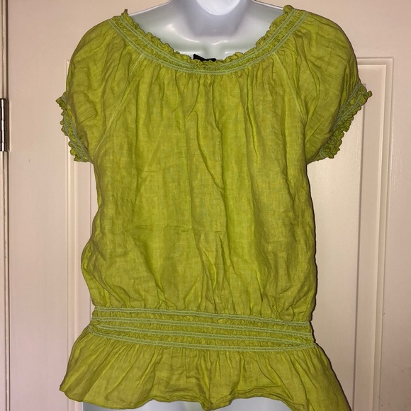 Nine West peasant top with pearl snaps - Picture 4 of 6